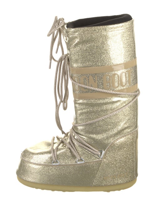 Moon Boot Vinyl Graphic Print Lace-Up Boots