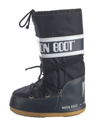 Moon Boot Nylon Graphic Print Lace-Up Boots