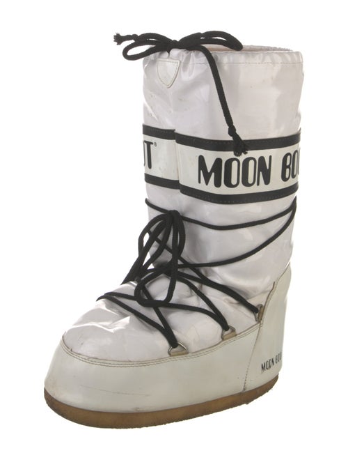 Moon Boot Leather Graphic Print Lace-Up Boots