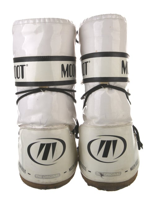 Moon Boot Leather Graphic Print Lace-Up Boots