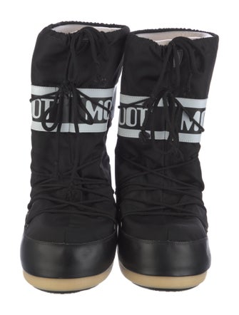 Moon Boot Nylon Graphic Print Lace-Up Boots