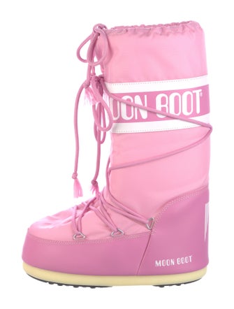 Moon Boot Nylon Striped Lace-Up Boots