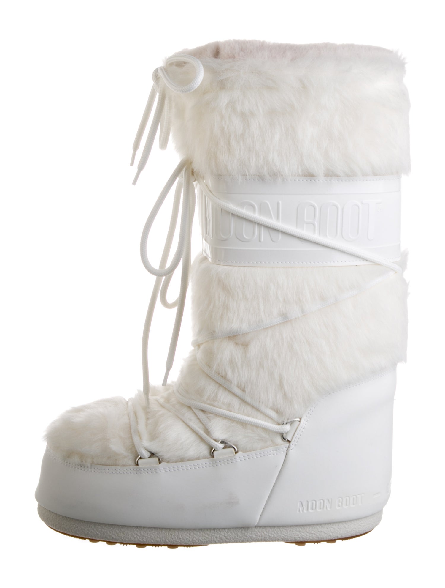 Moon Boot Faux Fur Lace-Up Boots w/ Tags