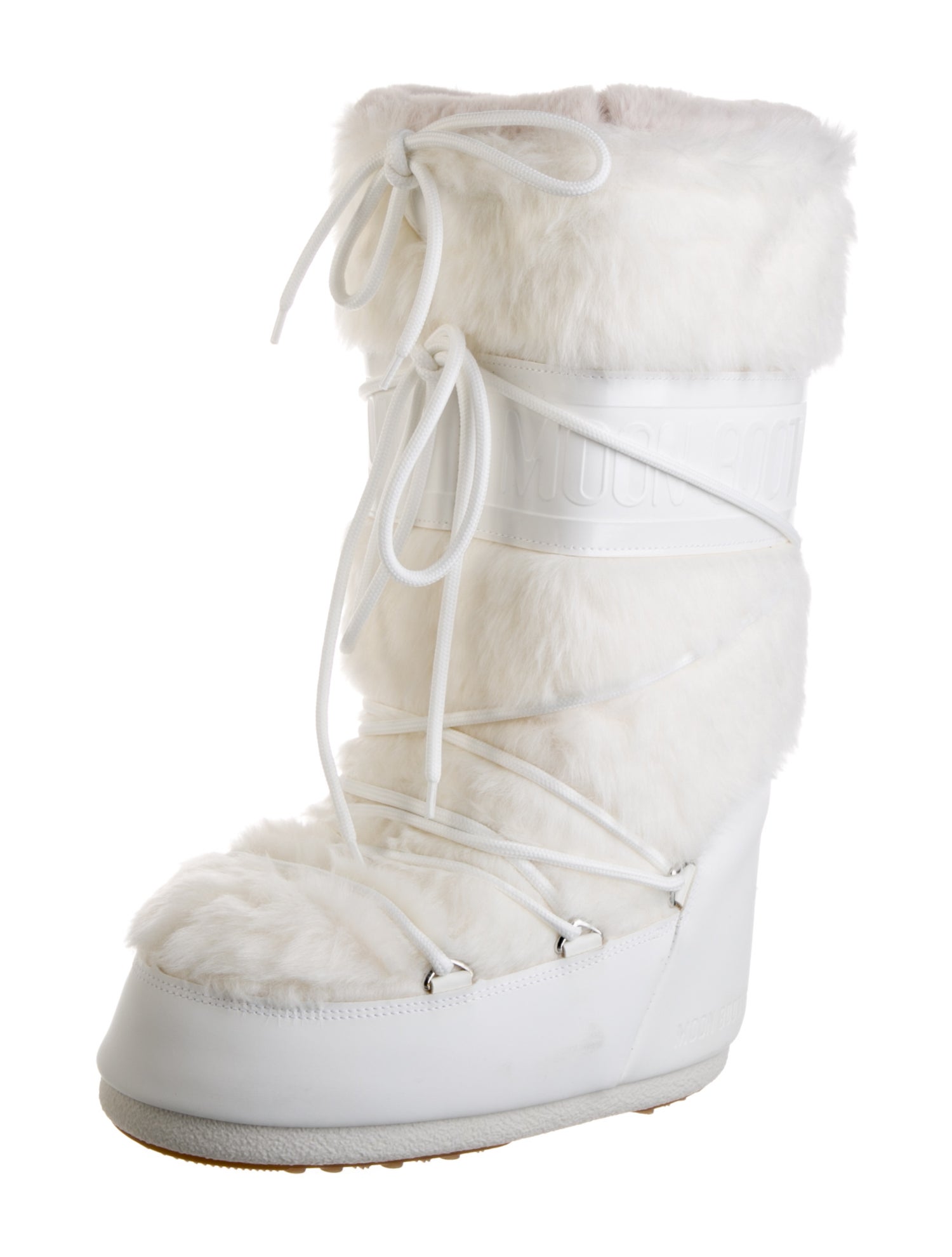 Moon Boot Faux Fur Lace-Up Boots w/ Tags