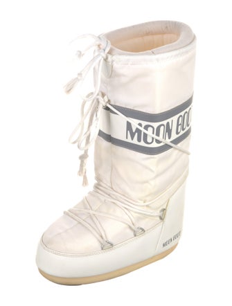 Moon Boot Nylon Graphic Print Lace-Up Boots