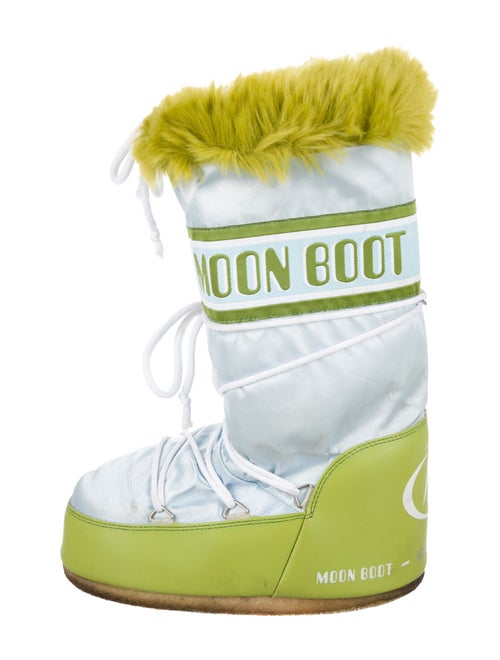 Moon Boot Satin Graphic Print Lace-Up Boots