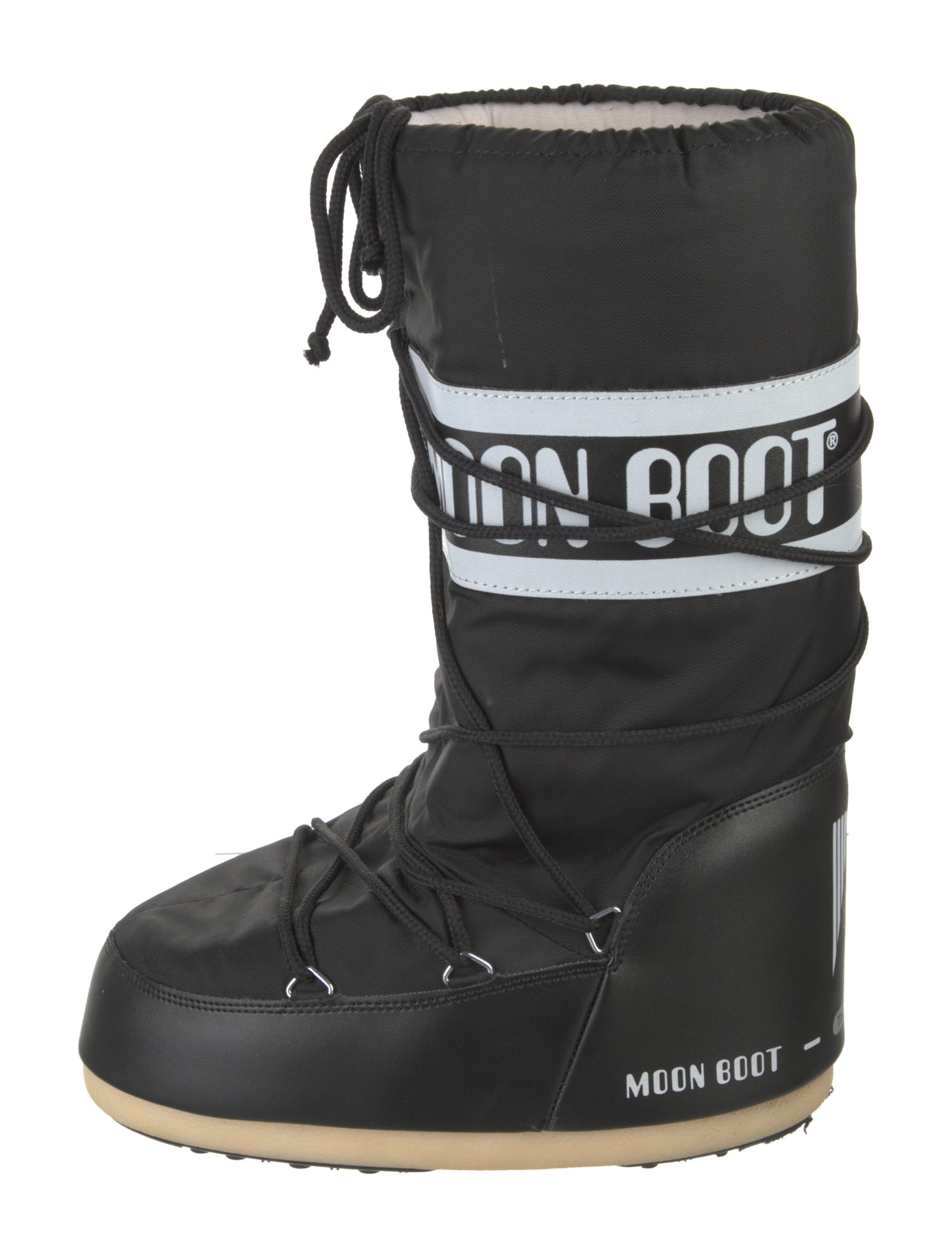Moon Boot Nylon Striped Lace-Up Boots