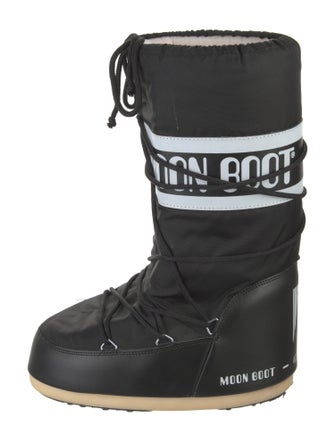 Moon Boot Nylon Striped Lace-Up Boots