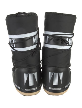 Moon Boot Nylon Striped Lace-Up Boots