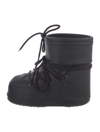 Moon Boot Nylon Bow Accents Lace-Up Boots