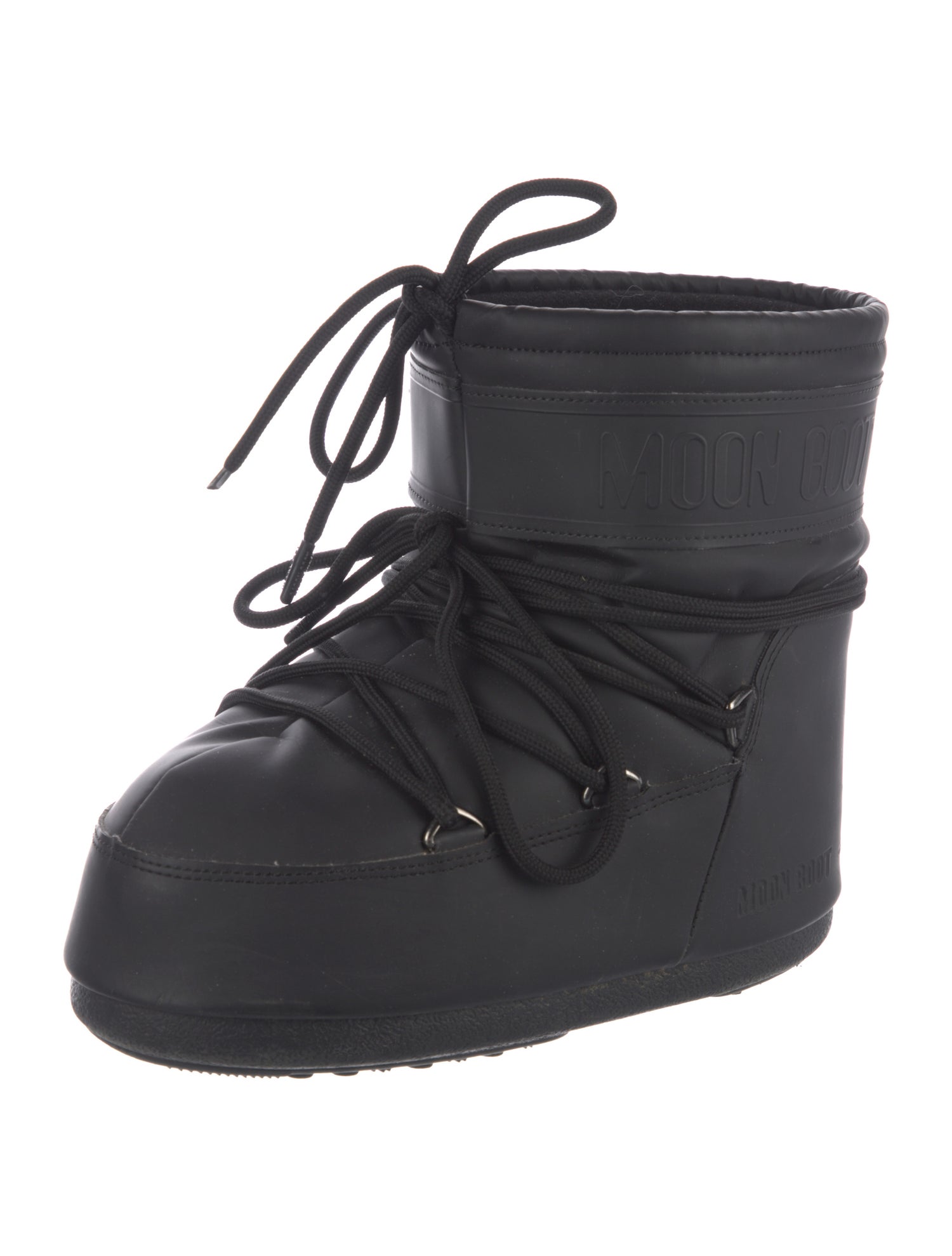 Moon Boot Nylon Bow Accents Lace-Up Boots