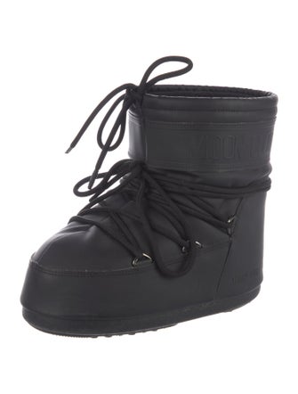 Moon Boot Nylon Bow Accents Lace-Up Boots