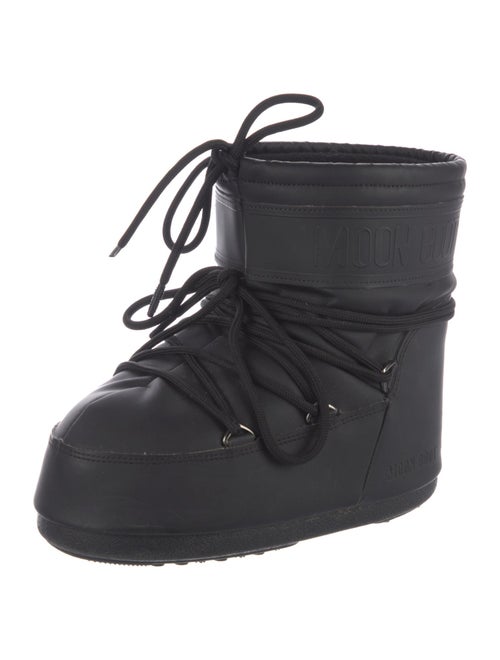 Moon Boot Nylon Bow Accents Lace-Up Boots
