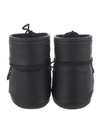 Moon Boot Nylon Bow Accents Lace-Up Boots