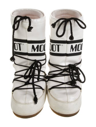 Moon Boot Leather Printed Lace-Up Boots