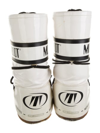 Moon Boot Leather Printed Lace-Up Boots