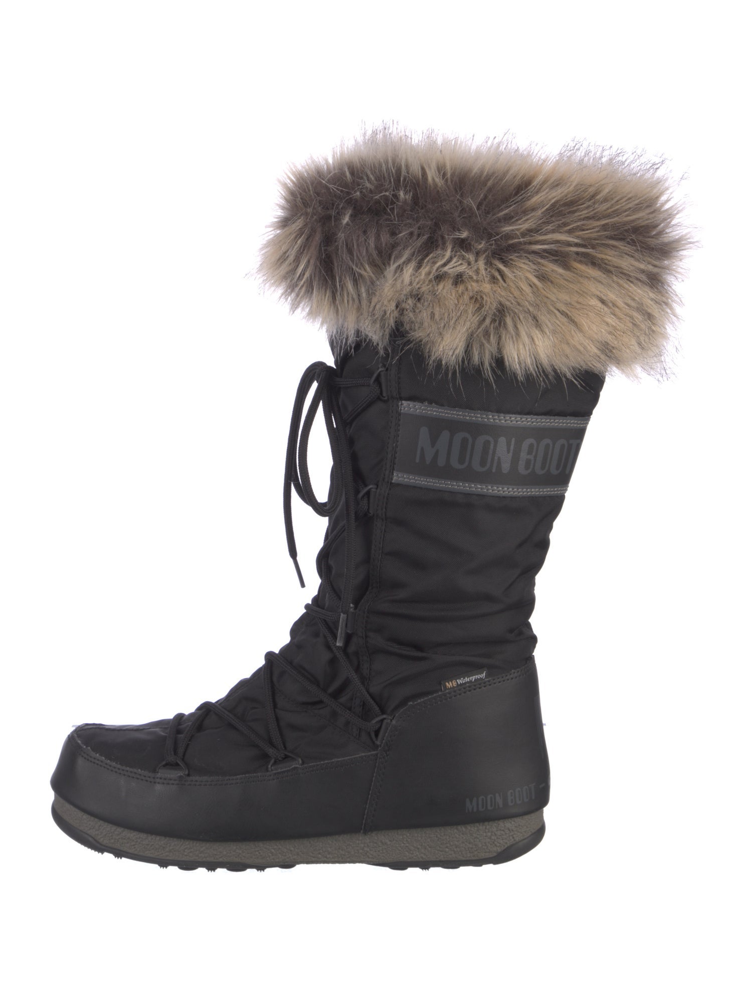 Moon Boot Nylon Graphic Print Lace-Up Boots