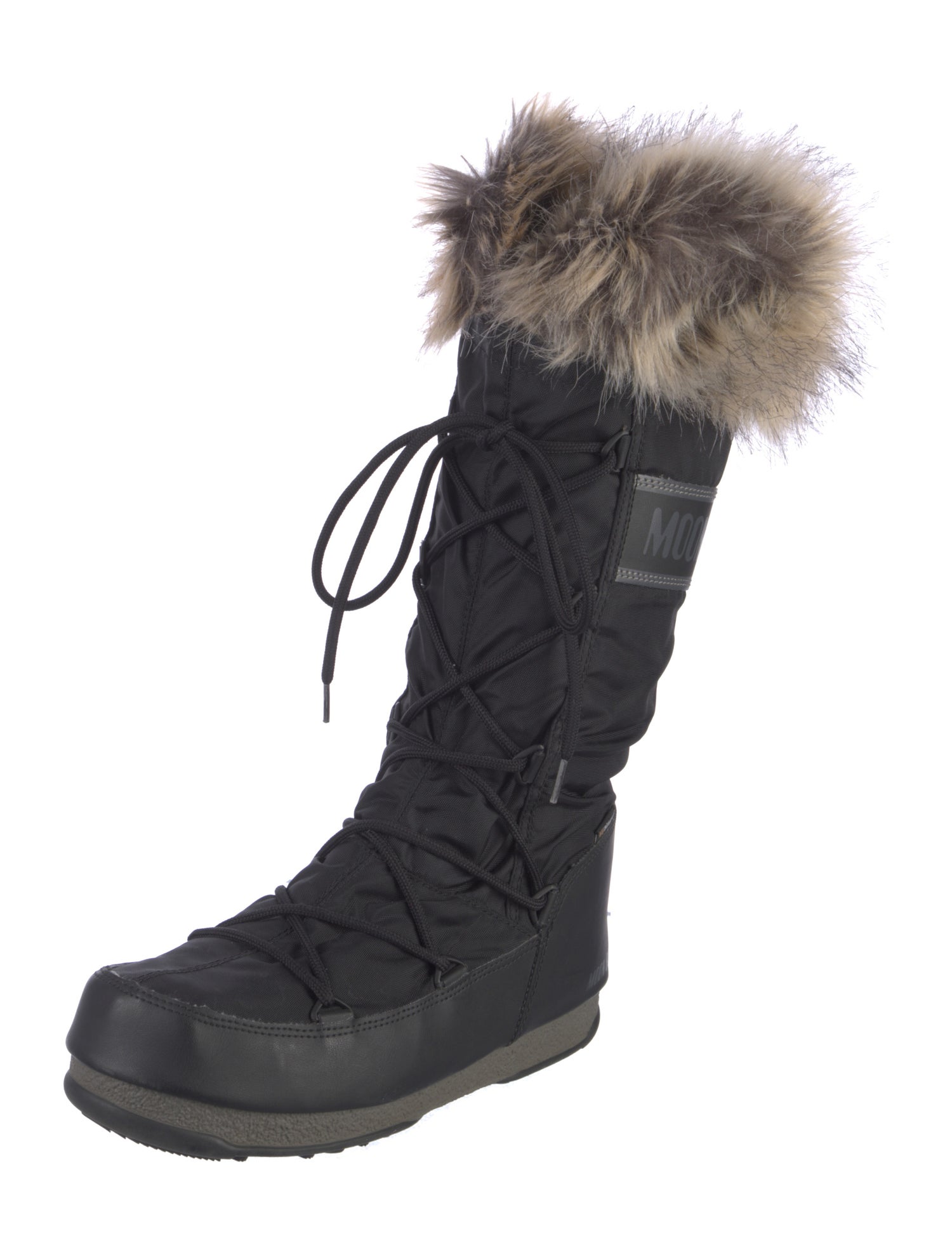 Moon Boot Nylon Graphic Print Lace-Up Boots