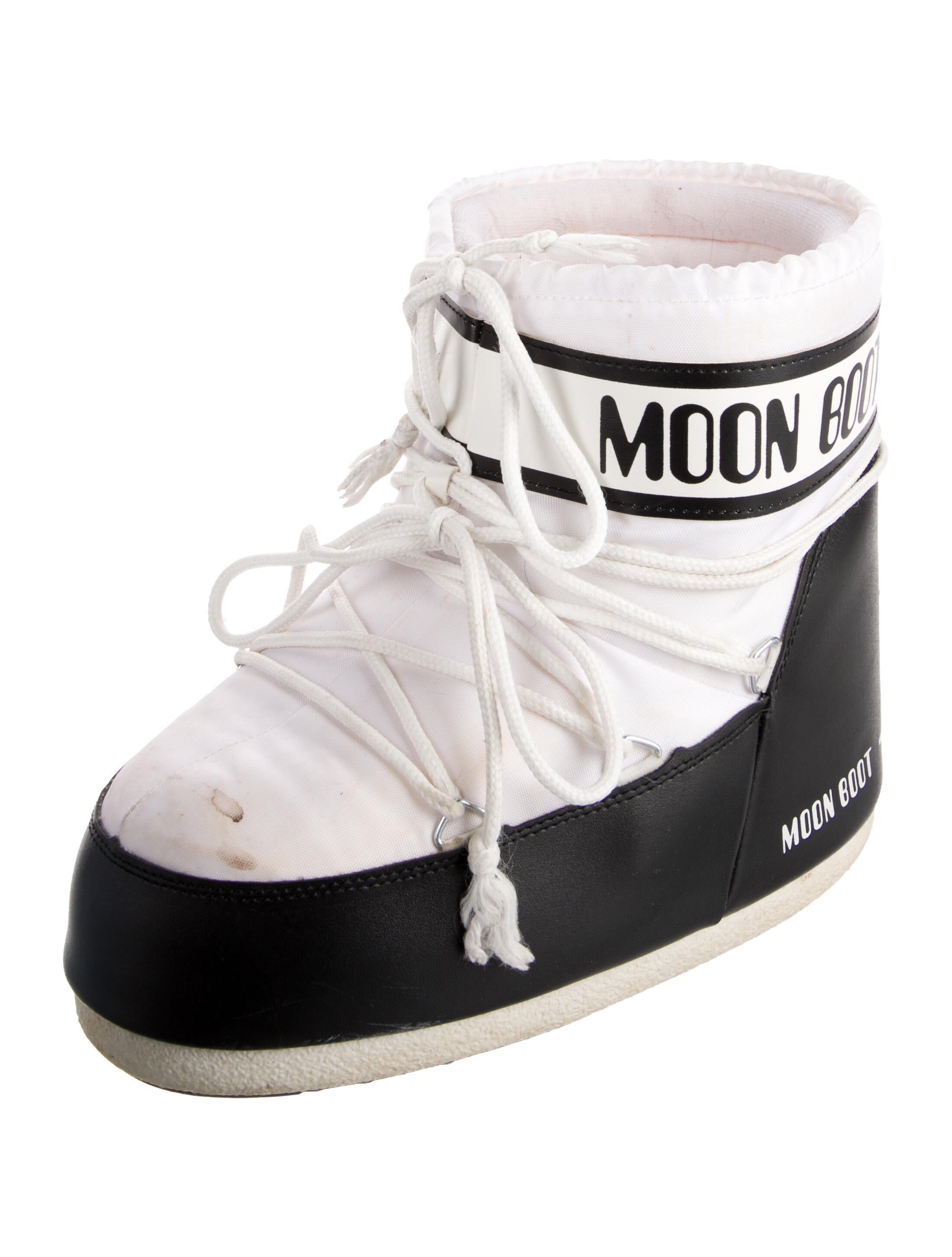 Moon Boot Nylon Colorblock Pattern Lace-Up Boots