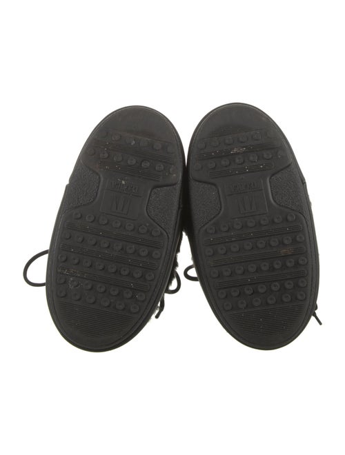 Moon Boot Vegan Leather Faux Fur Trim Lace-Up Boots