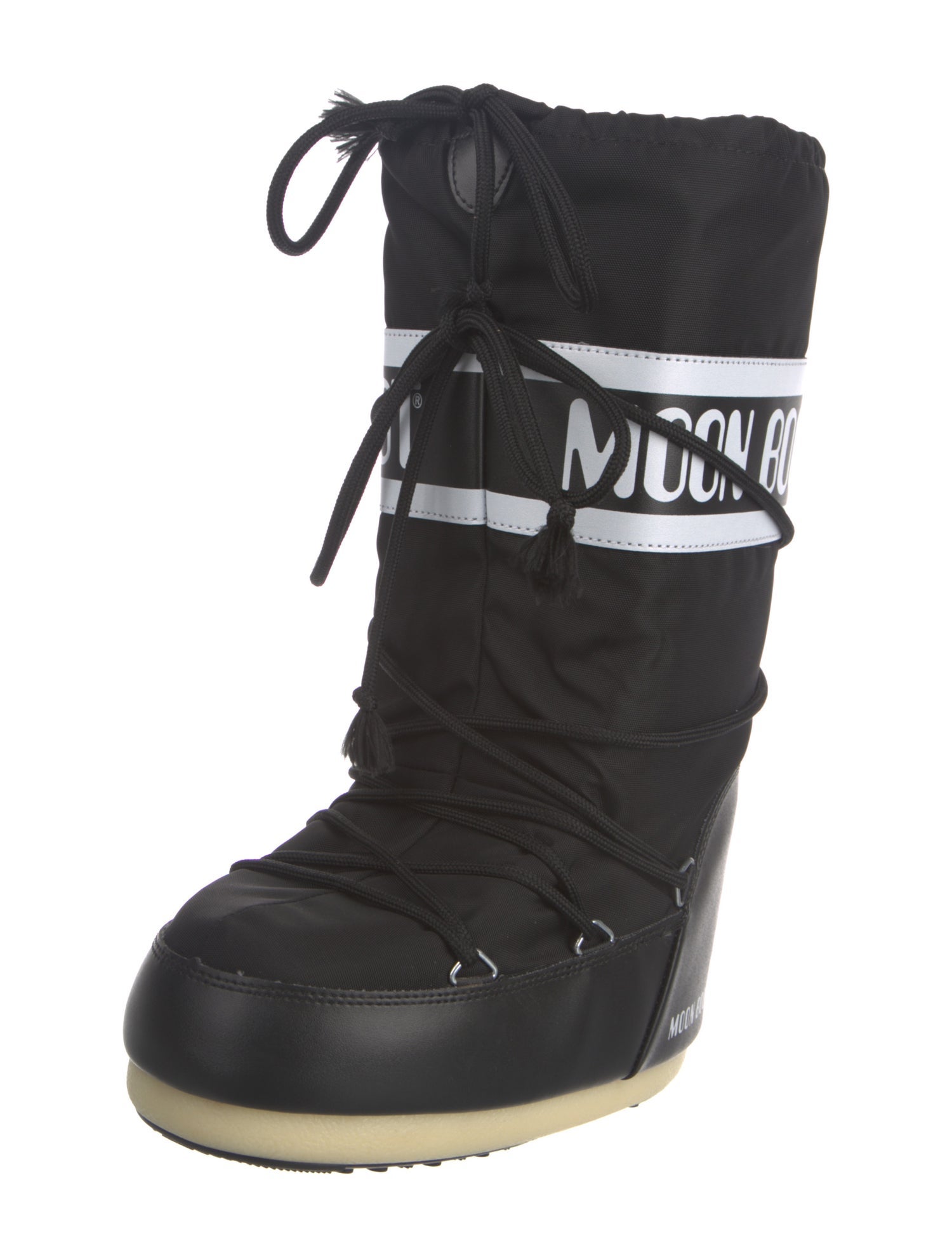 Moon Boot Nylon Printed Lace-Up Boots w/ Tags