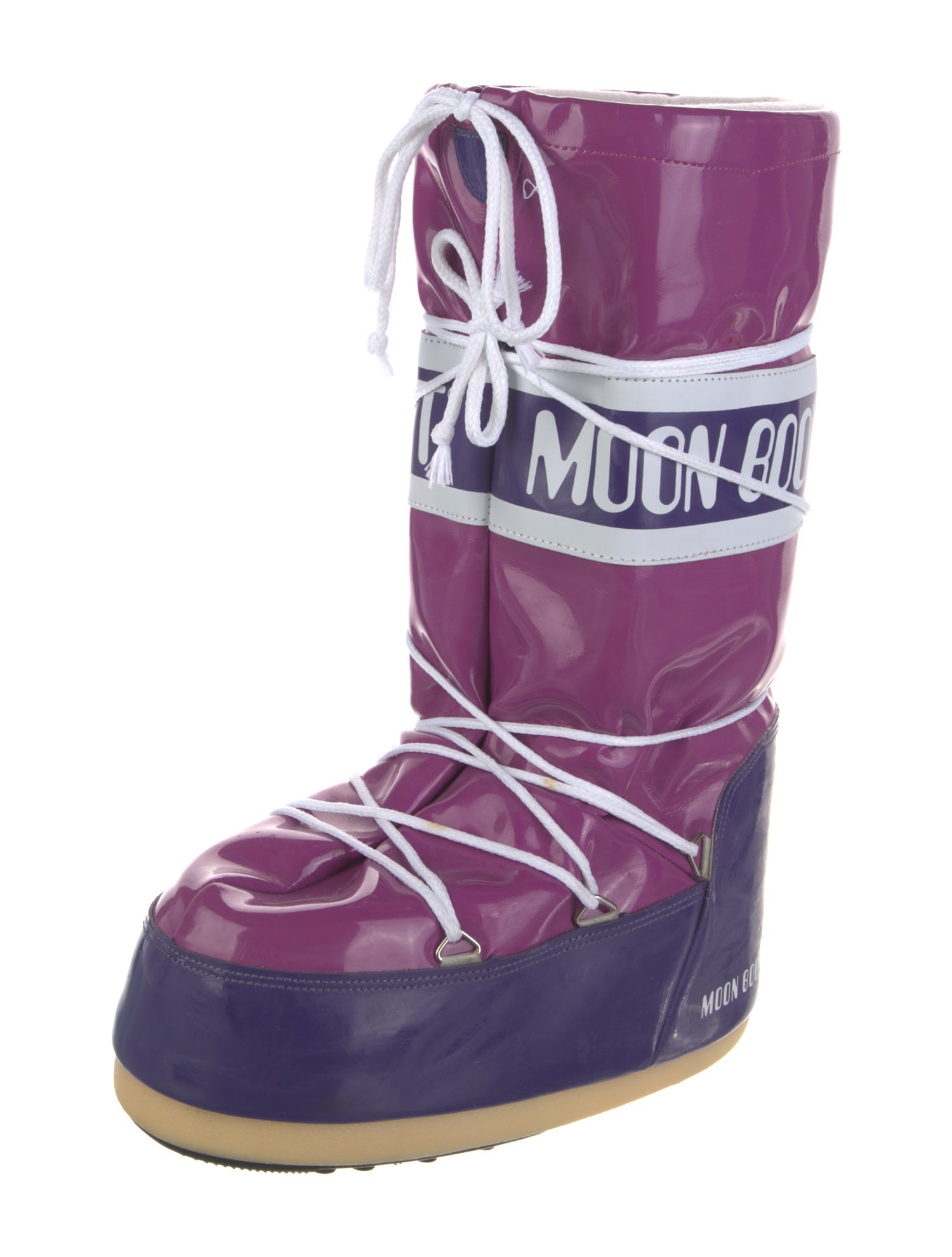Moon Boot Nylon Graphic Print Lace-Up Boots