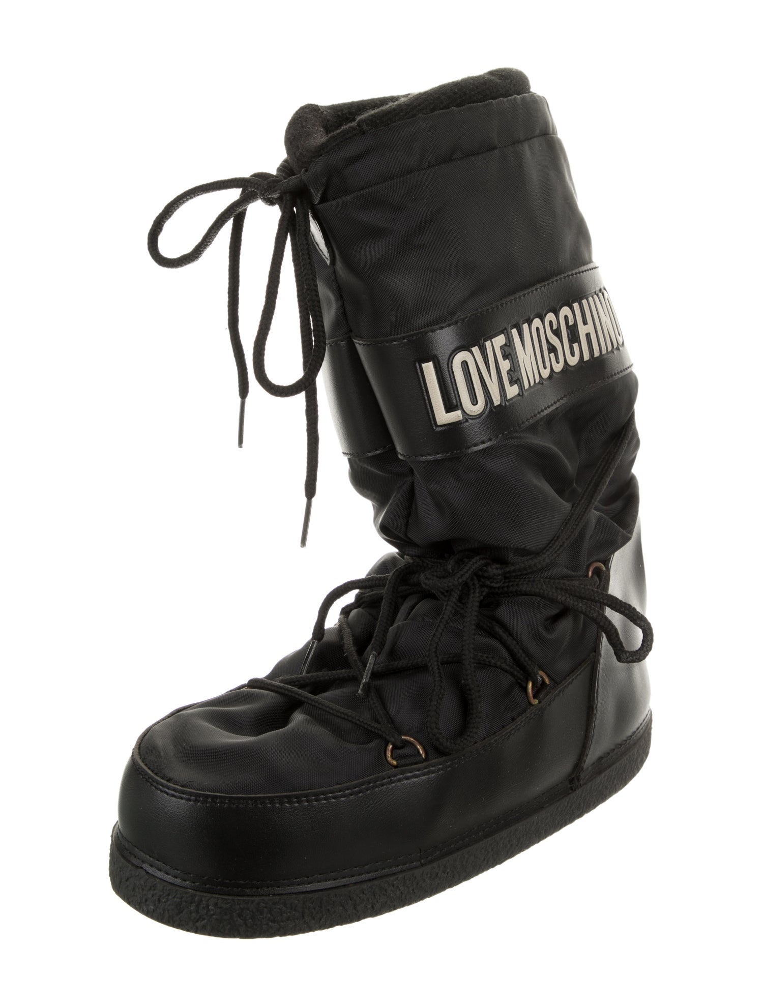 Moon Boot Nylon Graphic Print Lace-Up Boots
