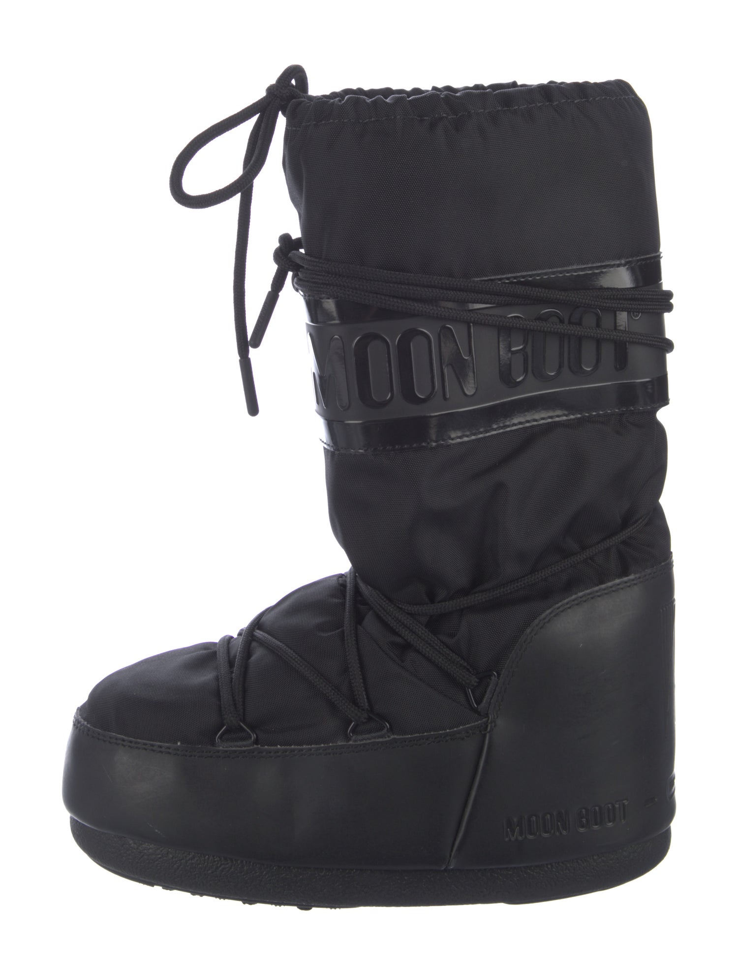 Moon Boot Nylon Bow Accents Lace-Up Boots