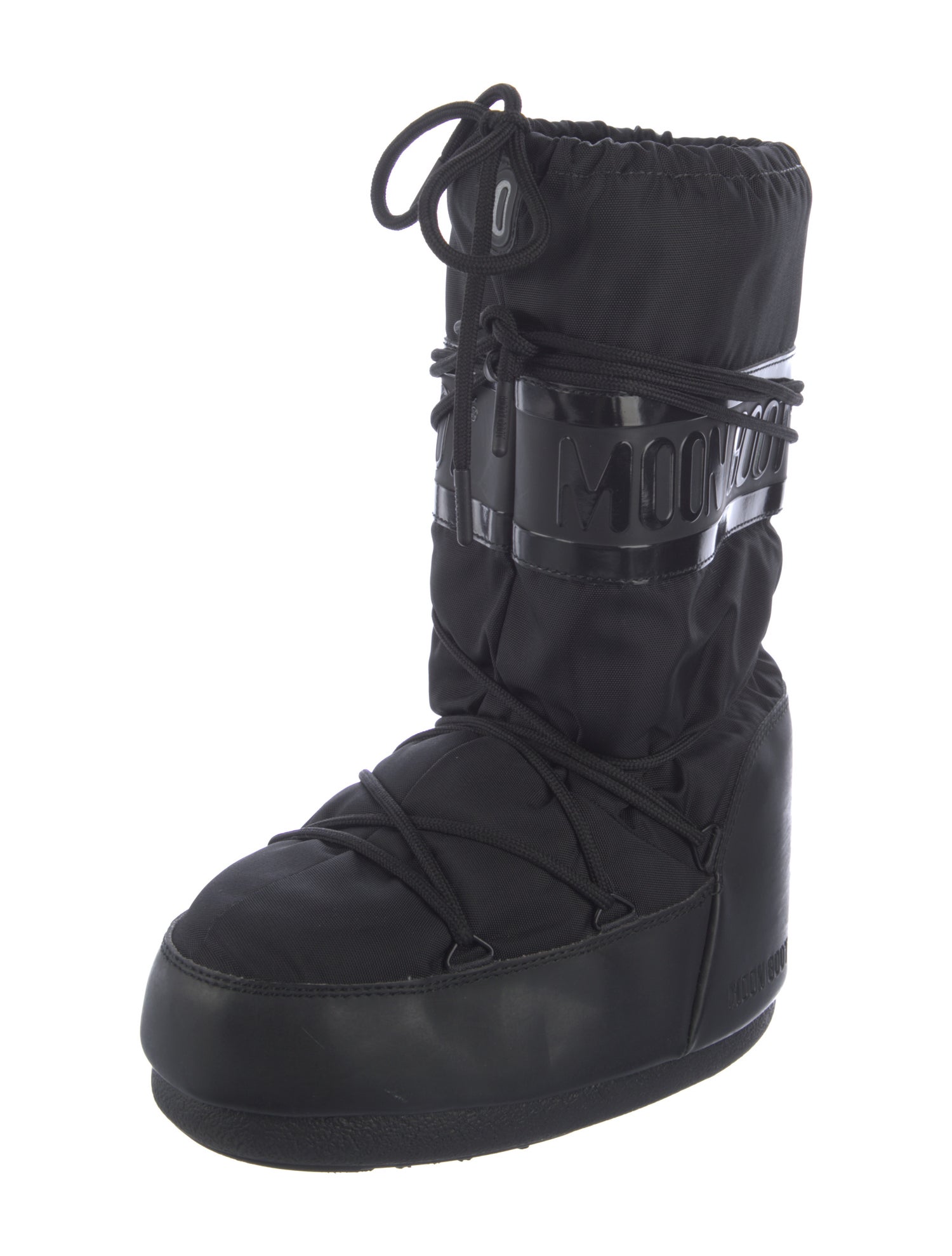 Moon Boot Nylon Bow Accents Lace-Up Boots
