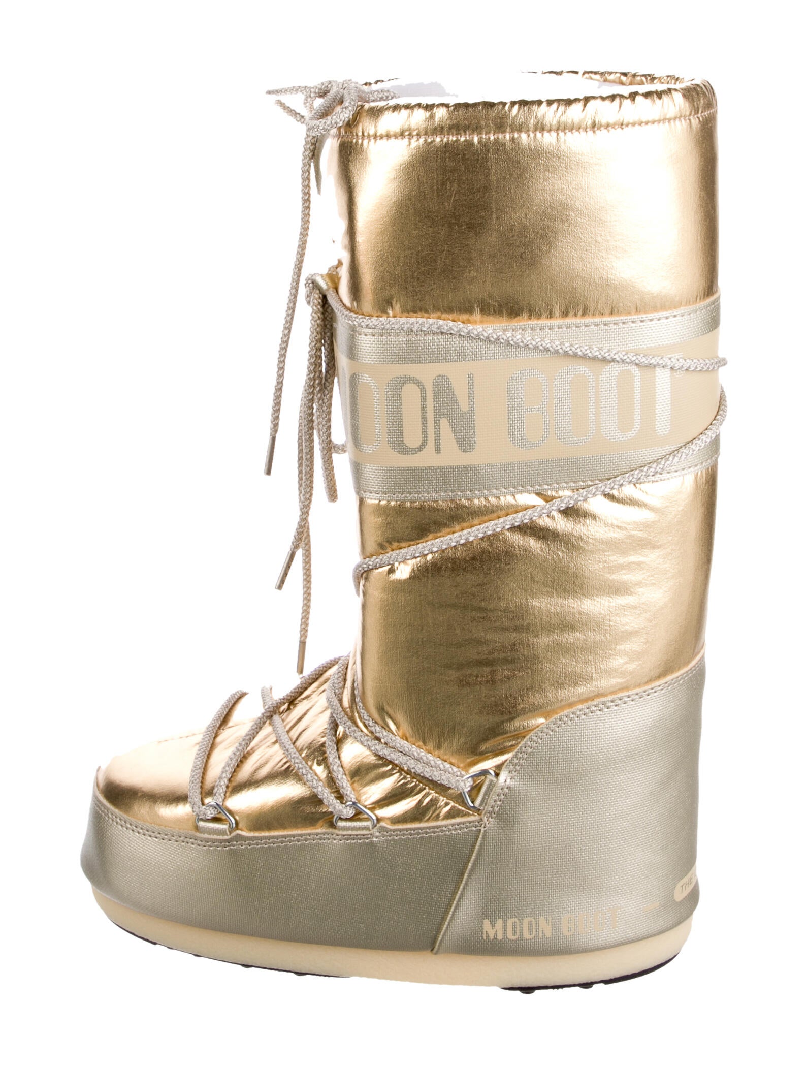 Moon Boot Nylon Animal Print Lace-Up Boots