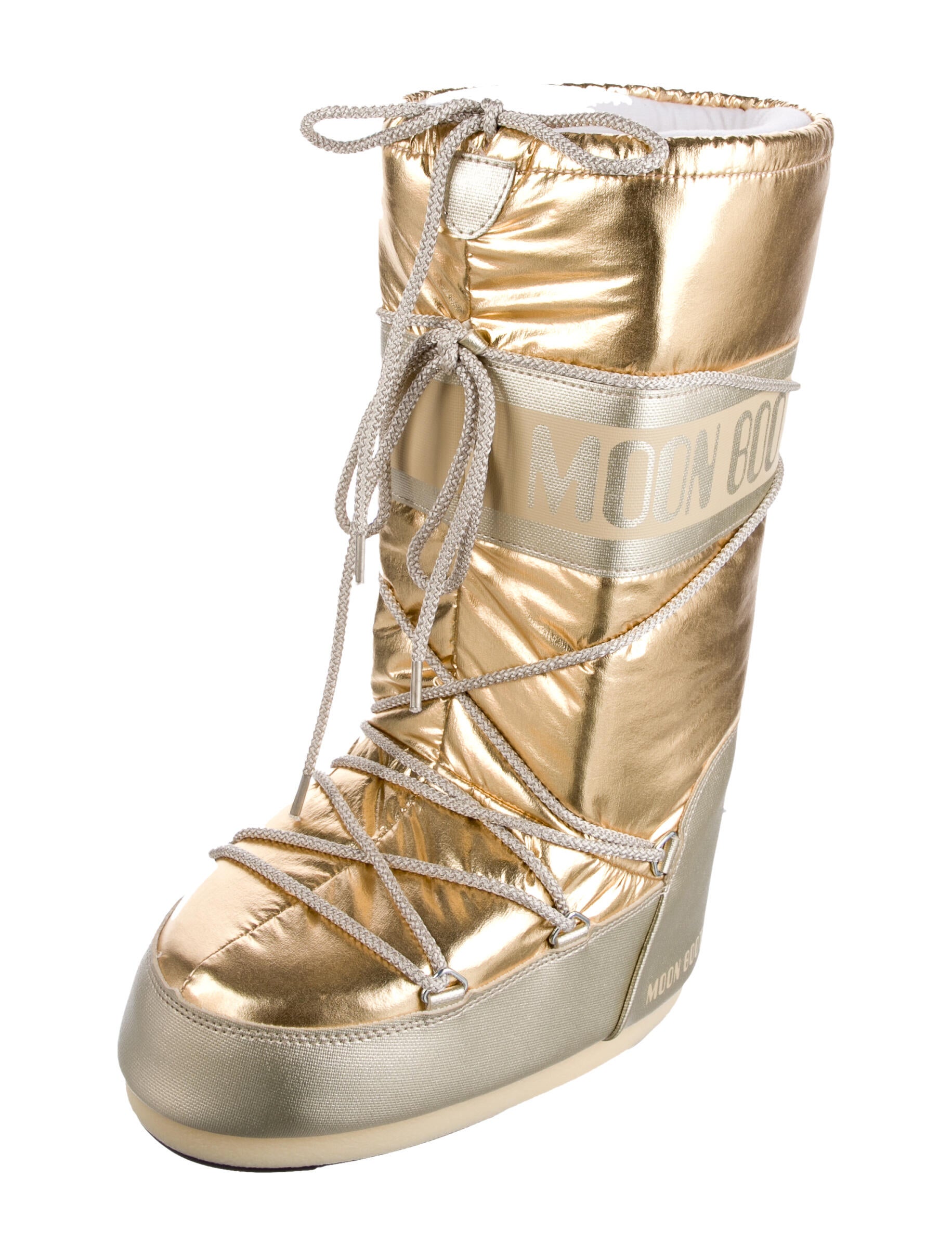 Moon Boot Nylon Animal Print Lace-Up Boots