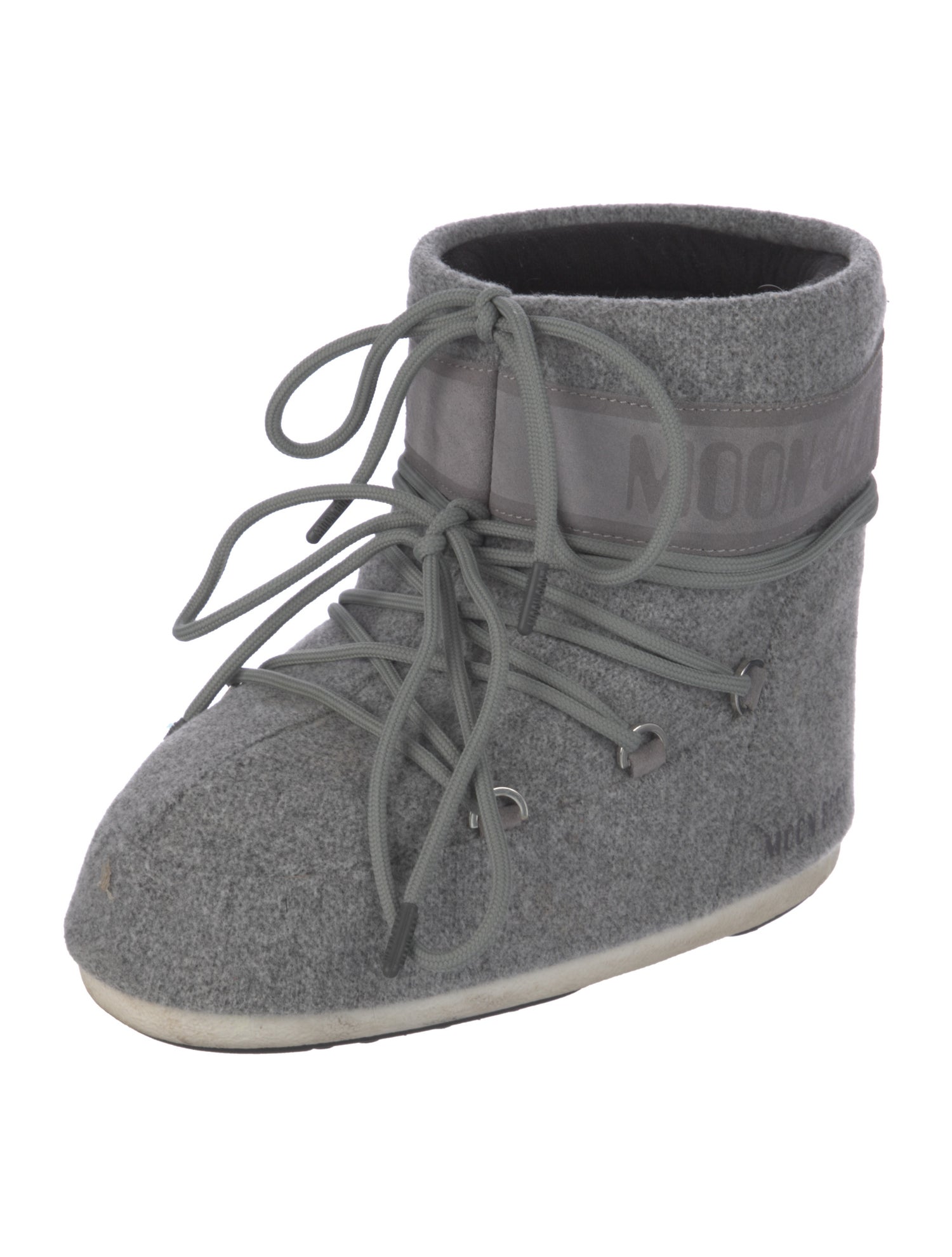 Moon Boot Tweed Lace-Up Boots