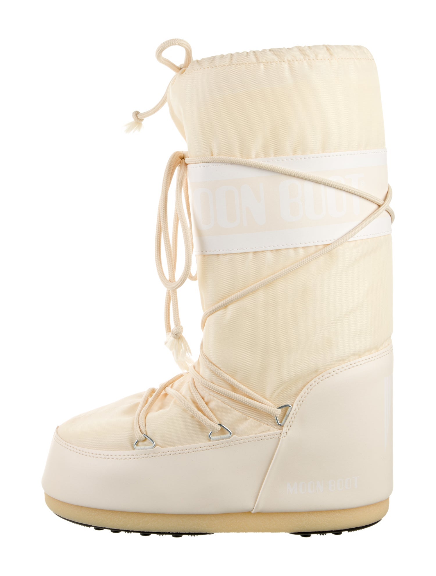 Moon Boot Nylon Colorblock Pattern Lace-Up Boots