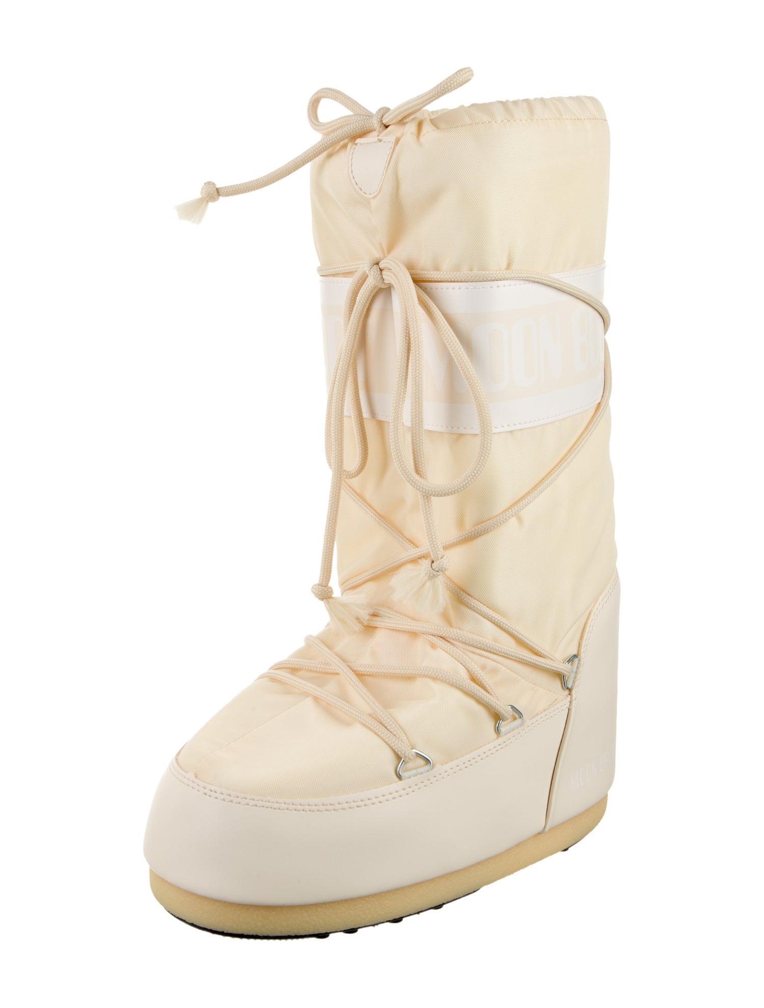 Moon Boot Nylon Colorblock Pattern Lace-Up Boots