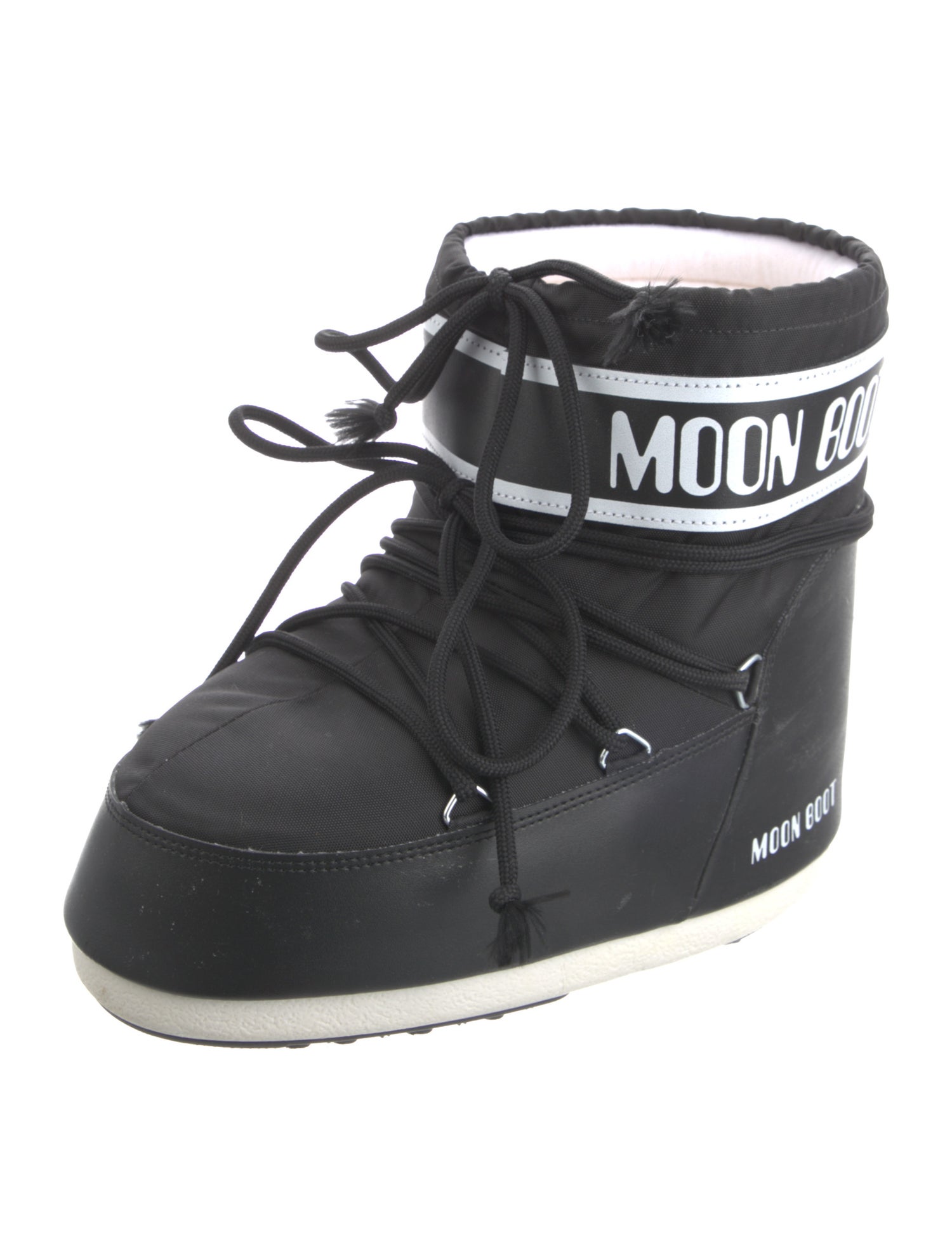 Moon Boot Nylon Graphic Print Lace-Up Boots