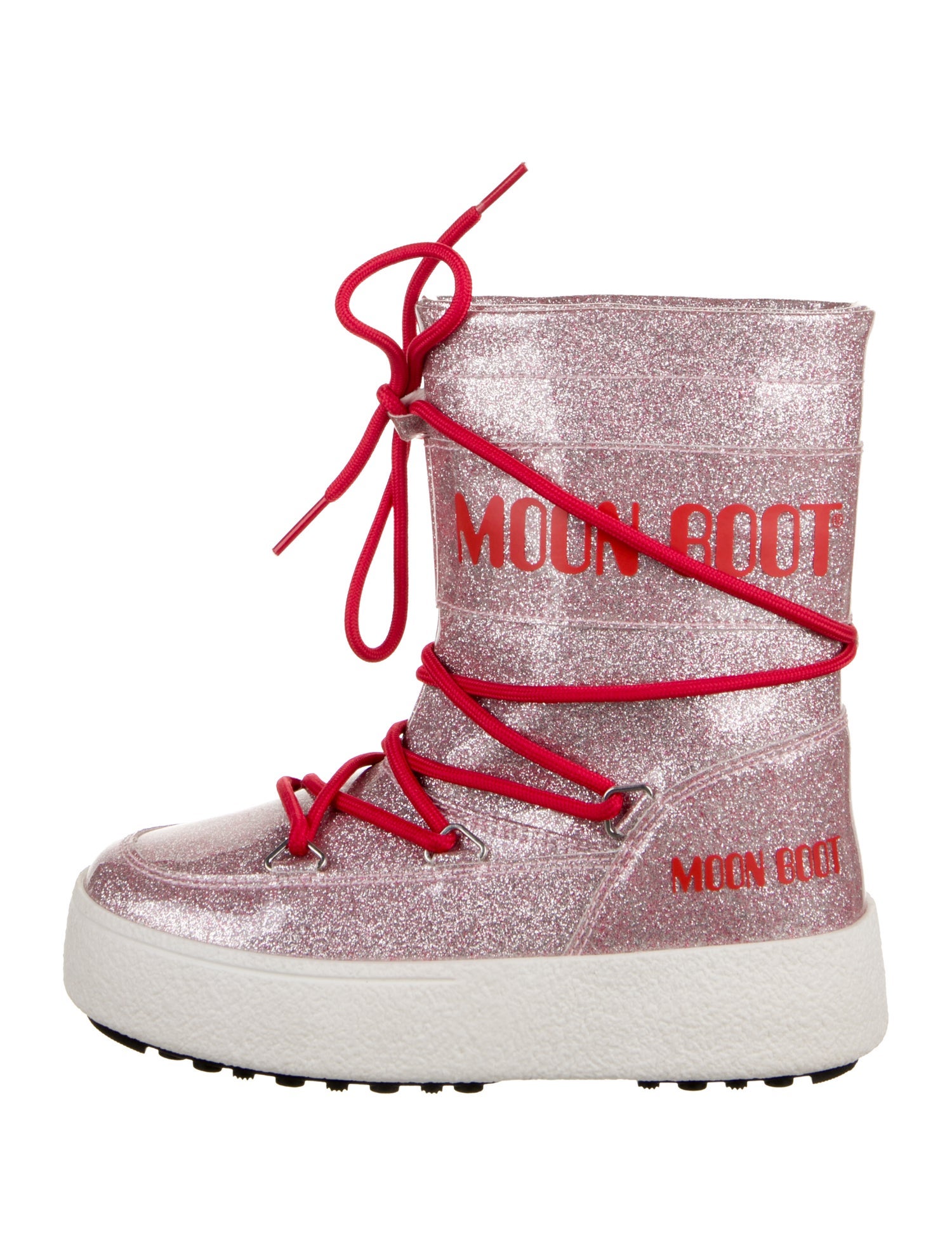 Moon Boot Girls' Patent Leather Logo Print Snow Boot w/ Tags