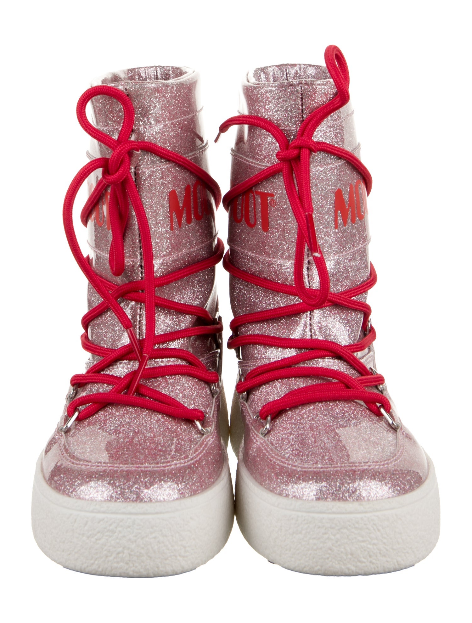 Moon Boot Girls' Patent Leather Logo Print Snow Boot w/ Tags