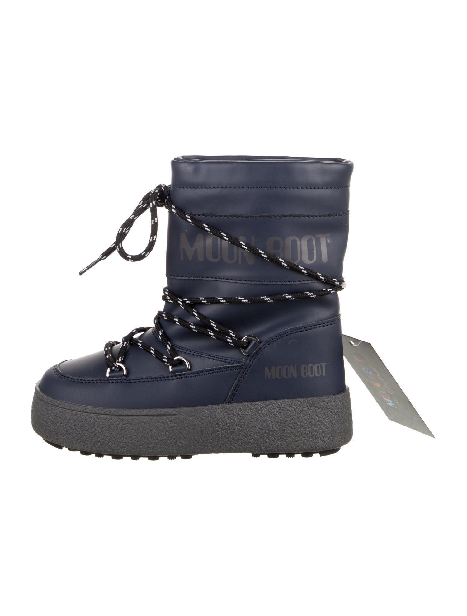 Moon Boot Boys' Logo Print MB JTRACK TUBE RUBBER Snow Boot