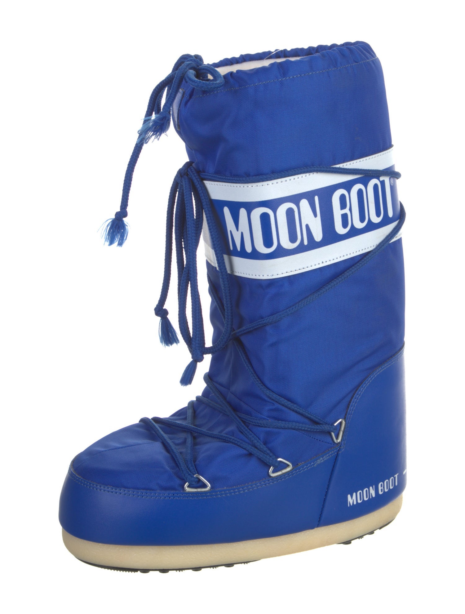 Moon Boot Graphic Print Leather Trim Embellishment Lace-Up Boots