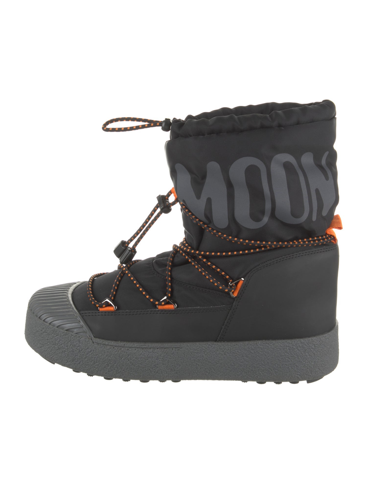 Moon Boot Printed Leather Trim Embellishment Hiking Boots