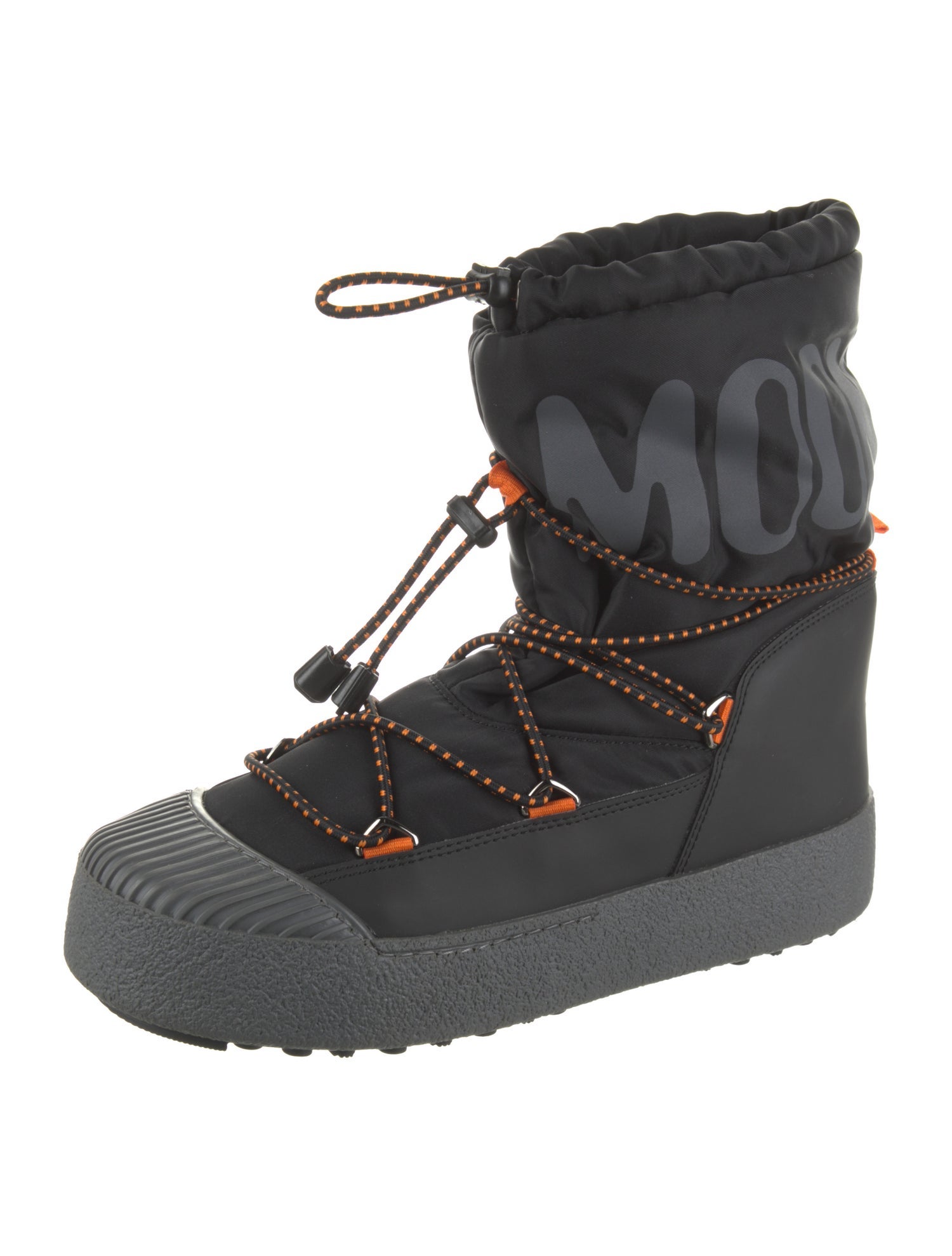 Moon Boot Printed Leather Trim Embellishment Hiking Boots