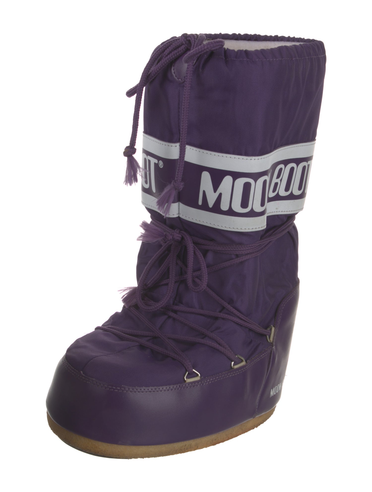 Moon Boot Nylon Graphic Print Lace-Up Boots