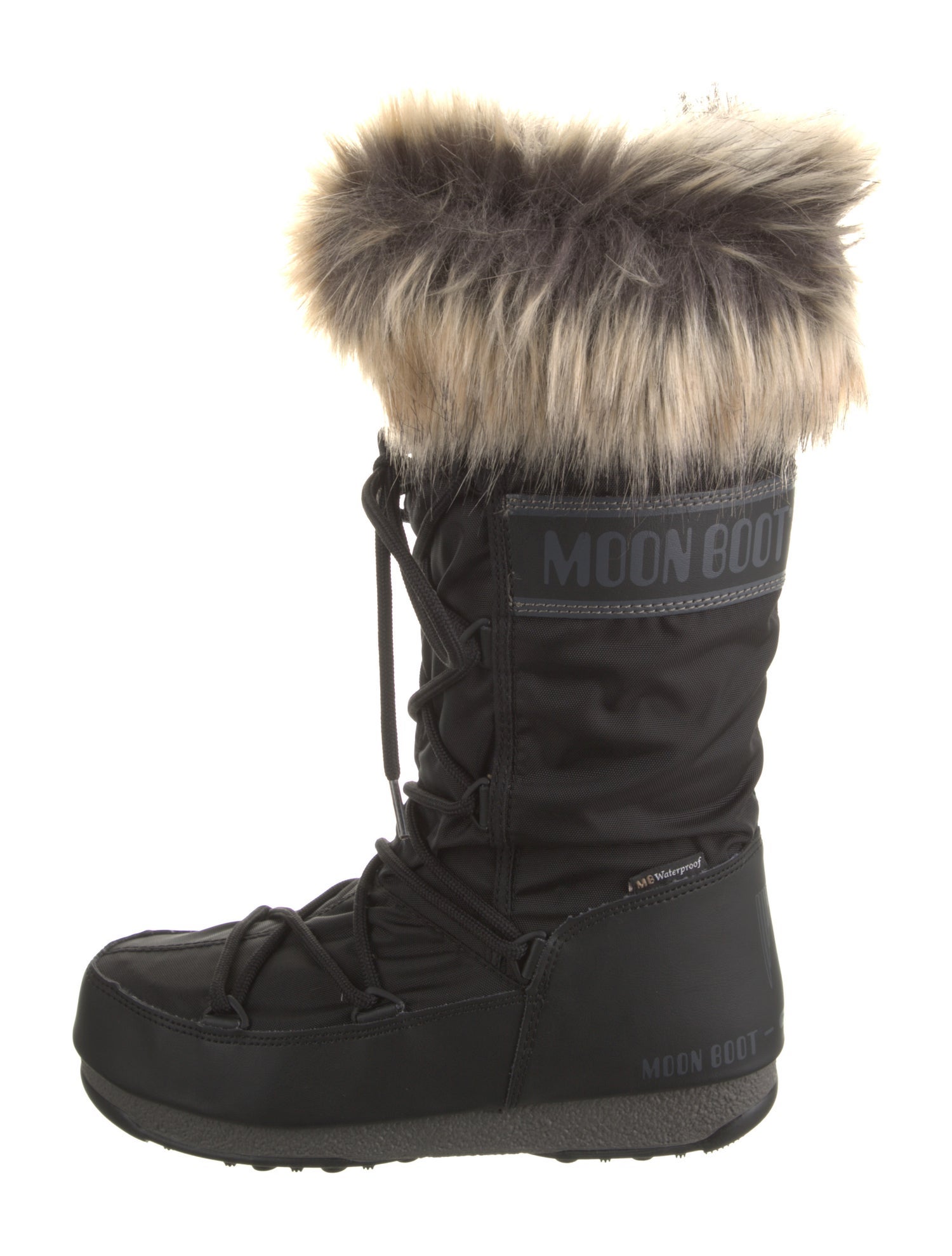 Moon Boot Fur Trim Lace-Up Boots w/ Tags