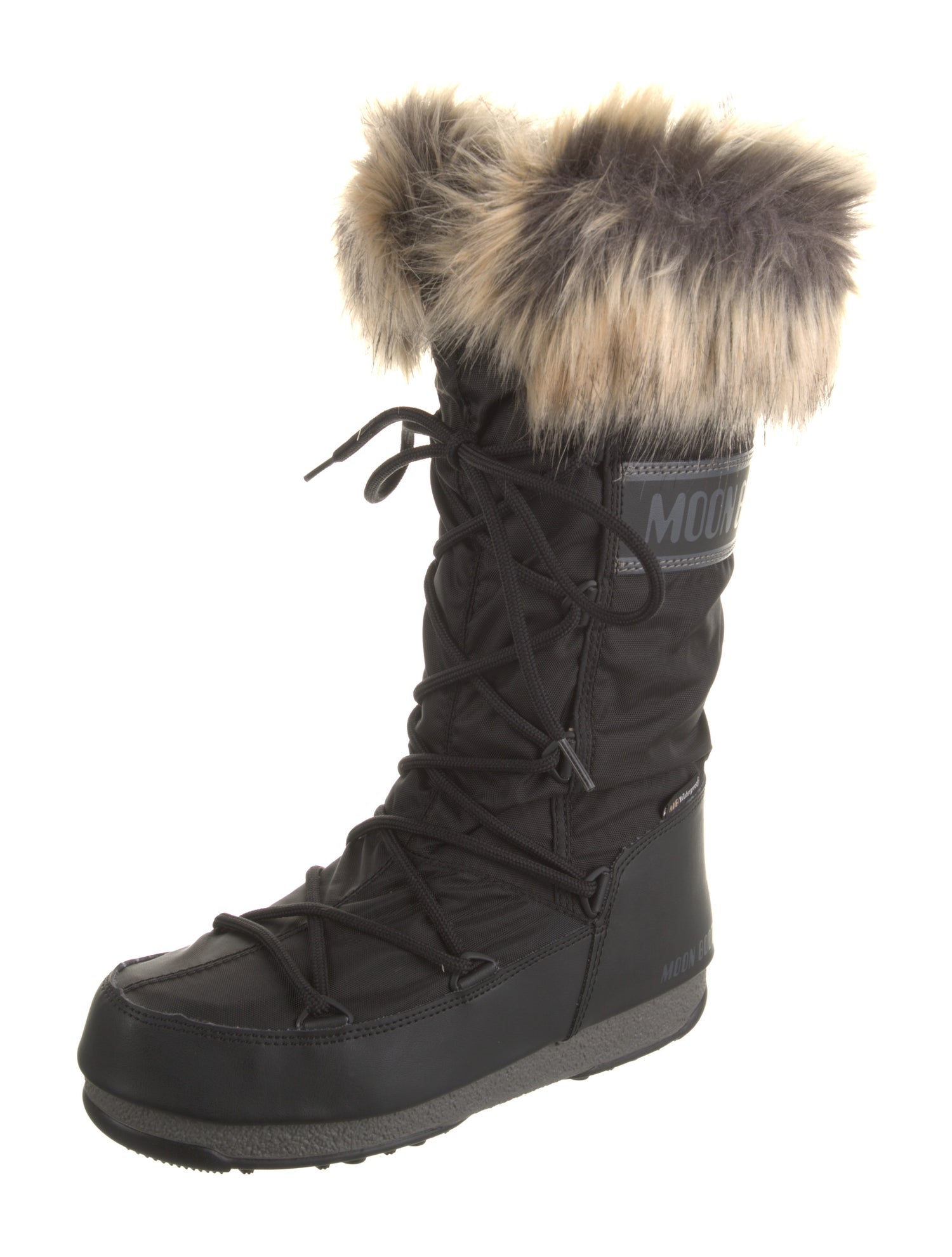 Moon Boot Fur Trim Lace-Up Boots w/ Tags