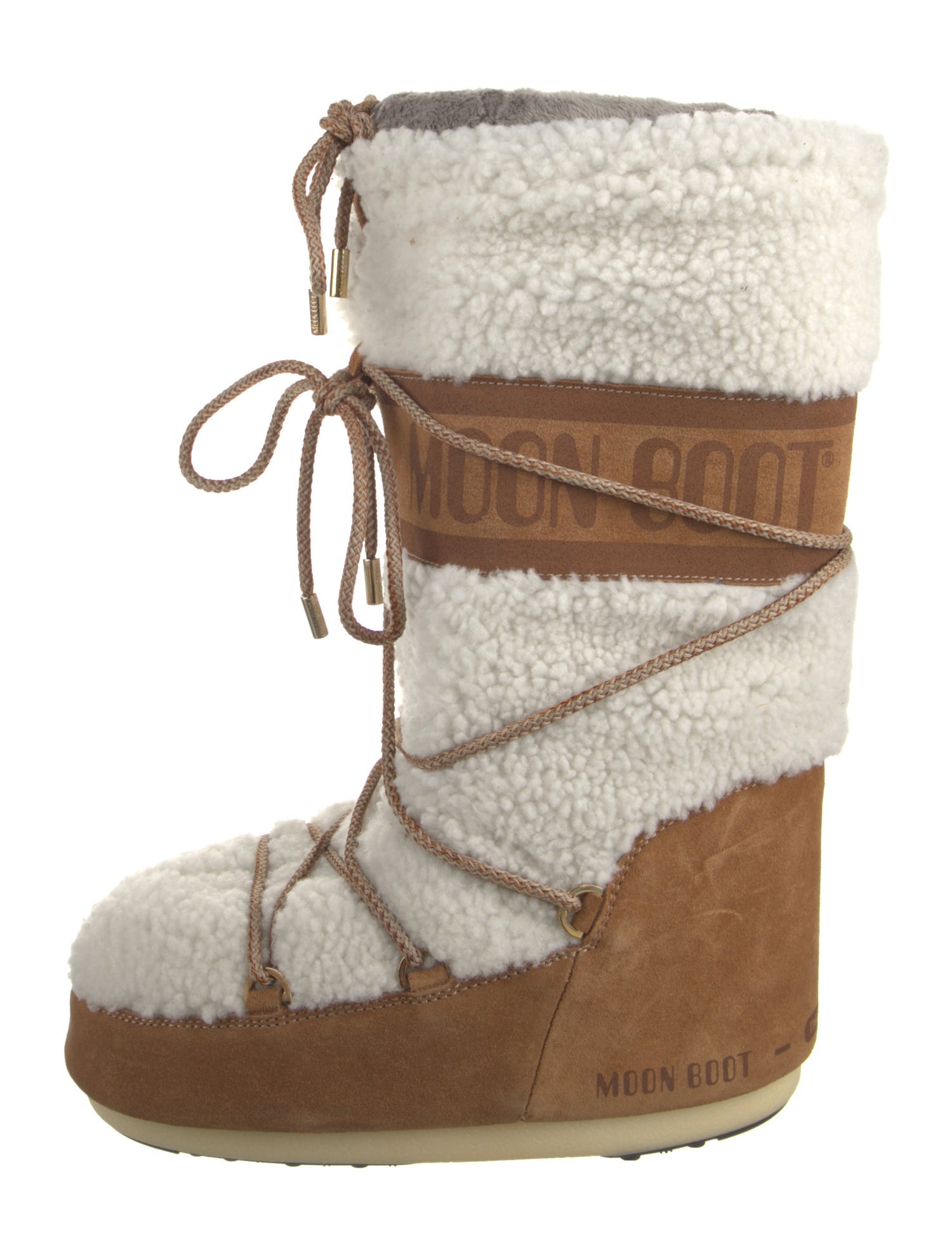 Moon Boot Suede Graphic Print Lace-Up Boots