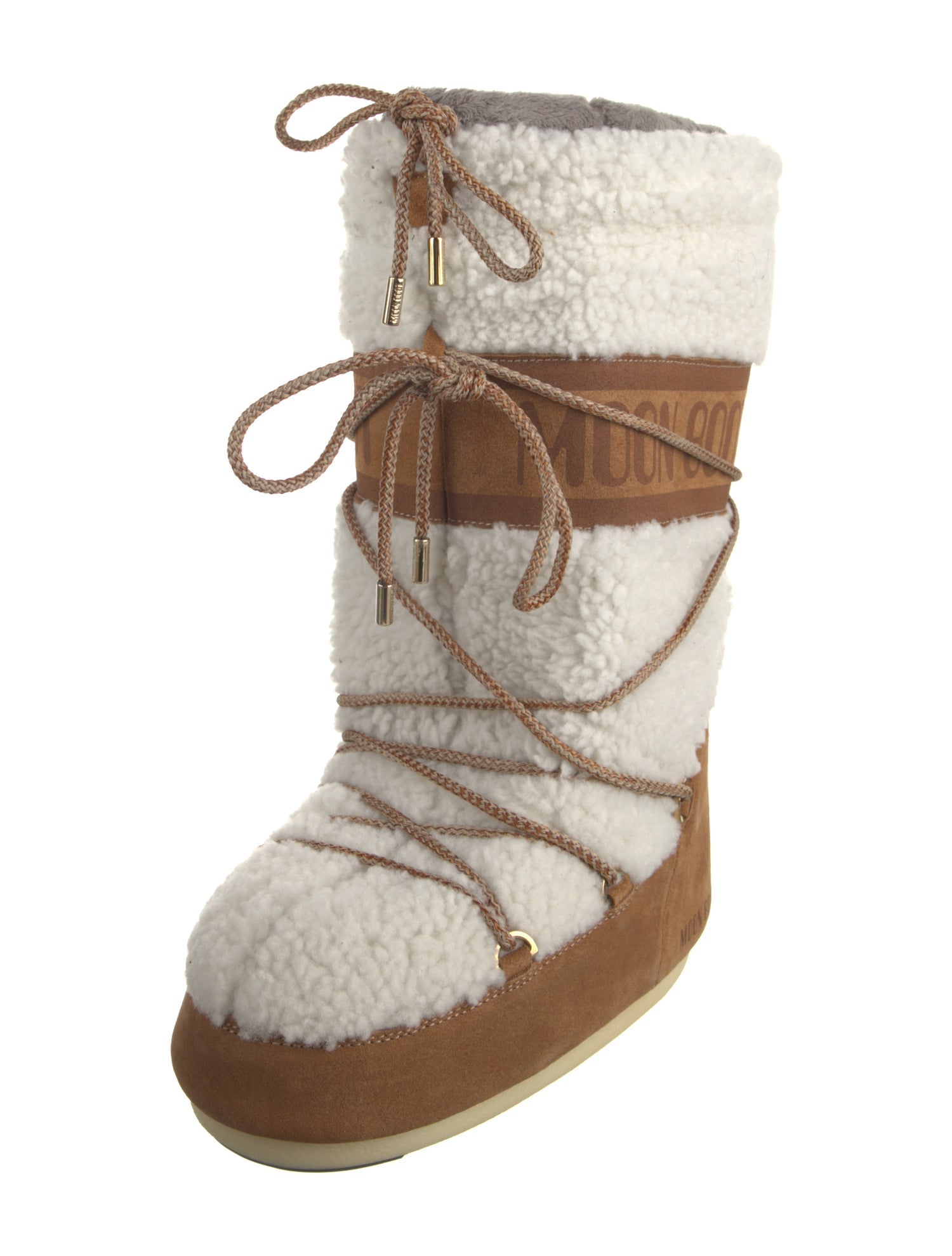 Moon Boot Suede Graphic Print Lace-Up Boots