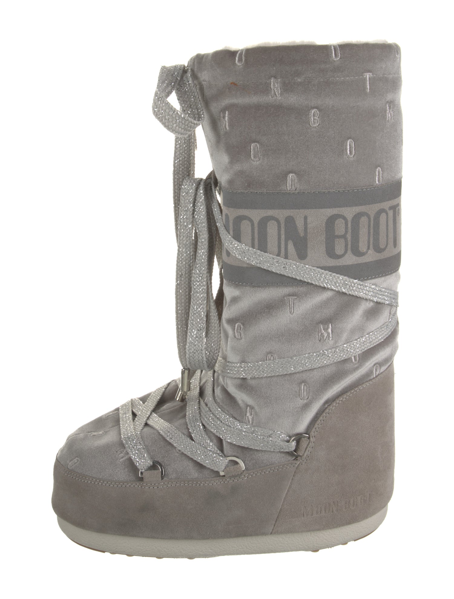 Moon Boot Velvet Lace-Up Boots