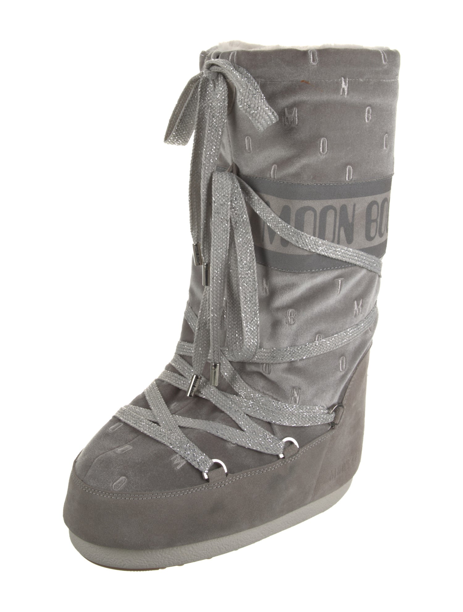 Moon Boot Velvet Lace-Up Boots