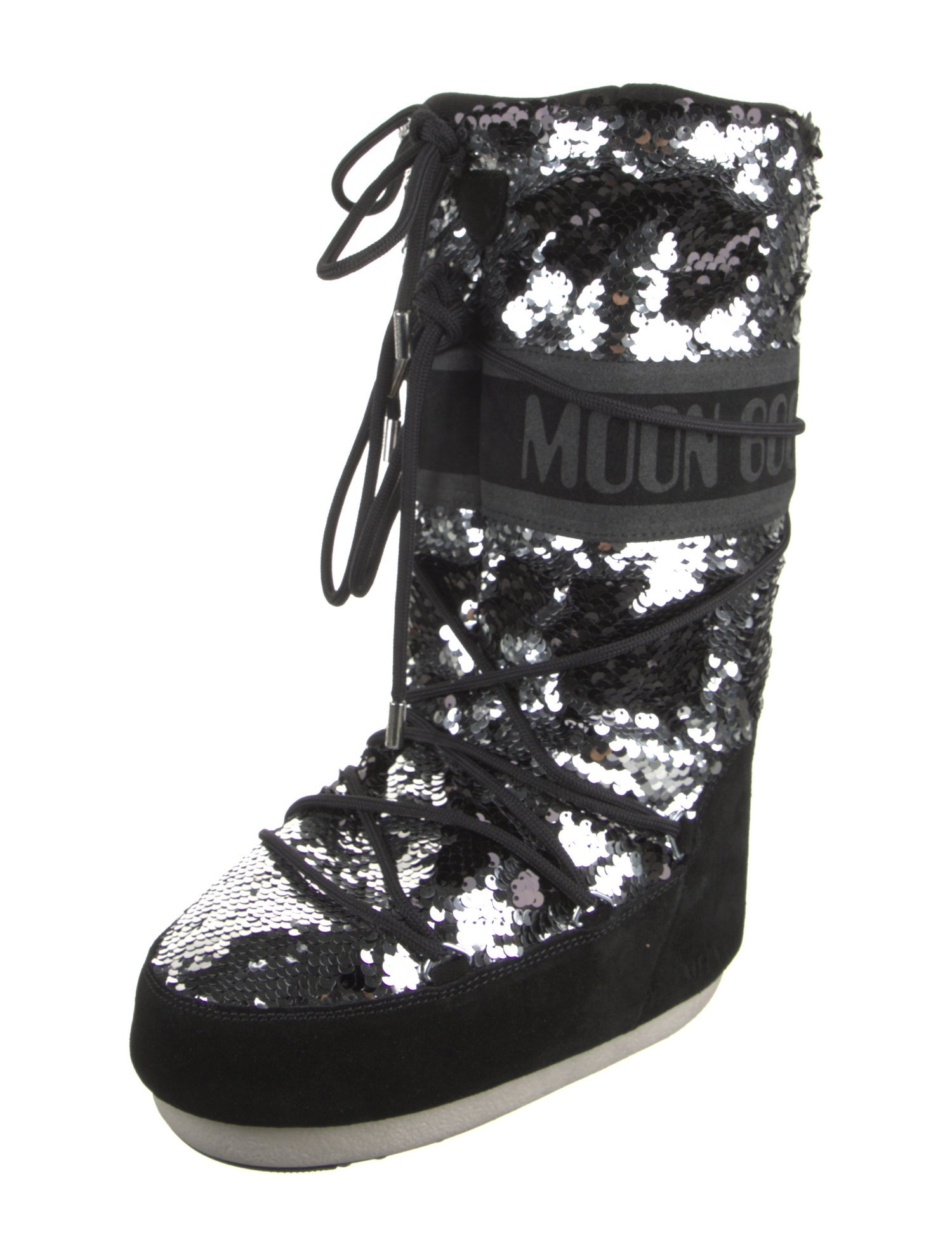 Moon Boot Sequins Lace-Up Boots