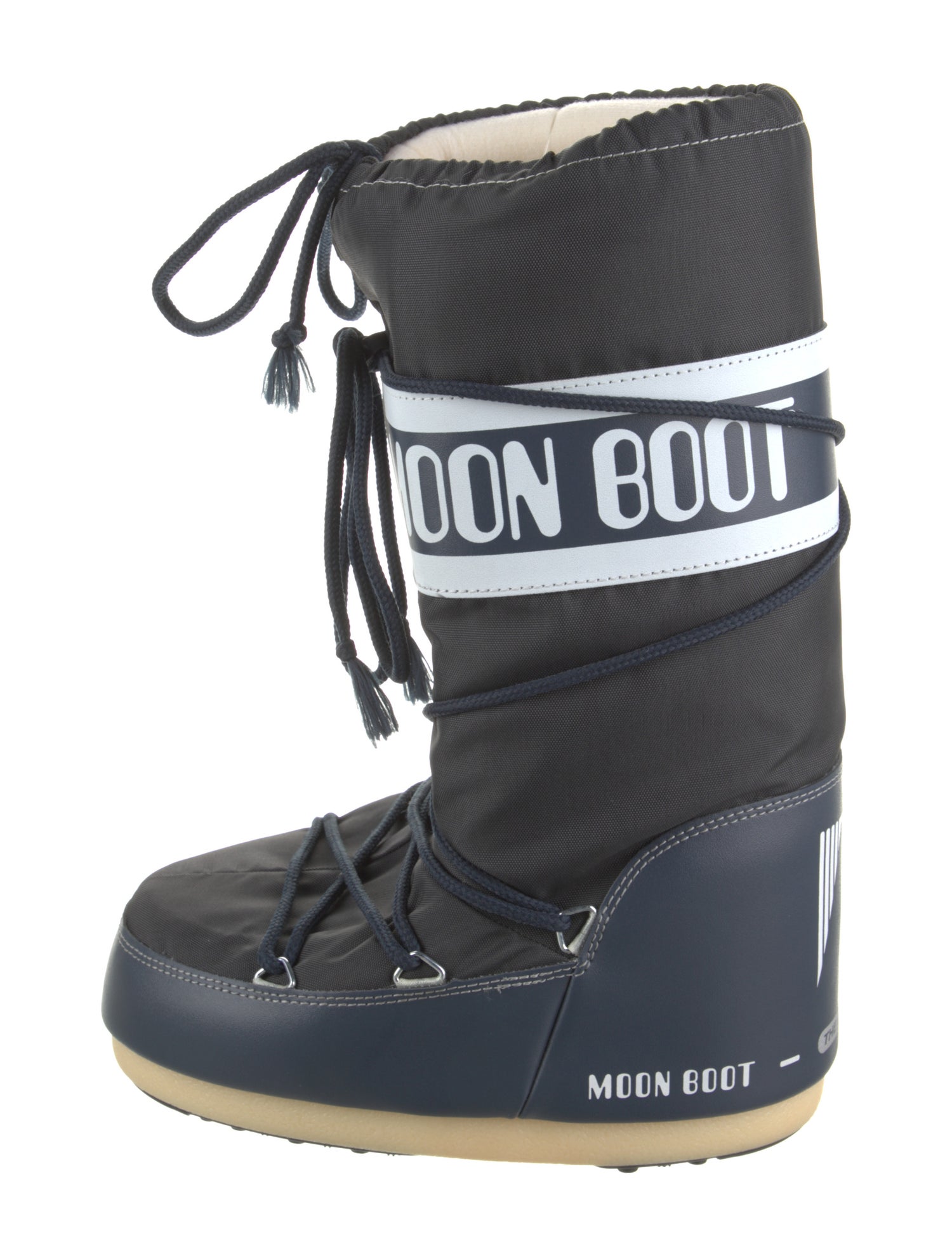 Moon Boot Graphic Print Leather Trim Embellishment Lace-Up Boots